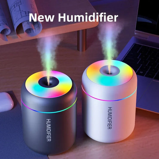 180ML Mini USB Electric Air Humidifier Aroma Diffuser Essential Oil Mist Maker with Lights for Car Home Bedroom Touch Control