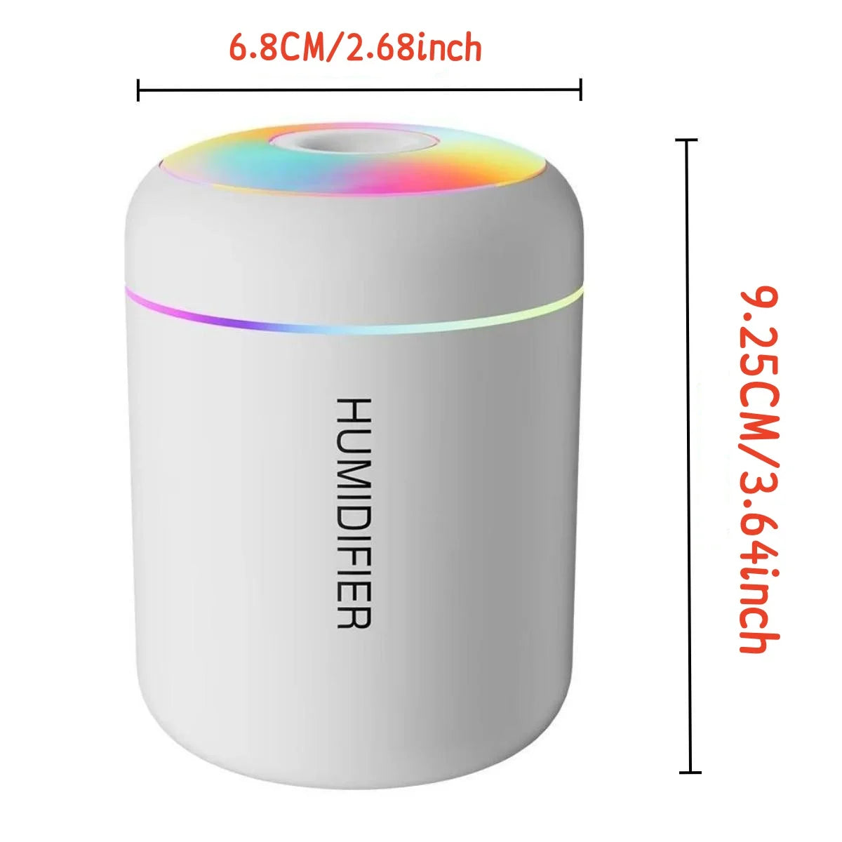180ML Mini USB Electric Air Humidifier Aroma Diffuser Essential Oil Mist Maker with Lights for Car Home Bedroom Touch Control
